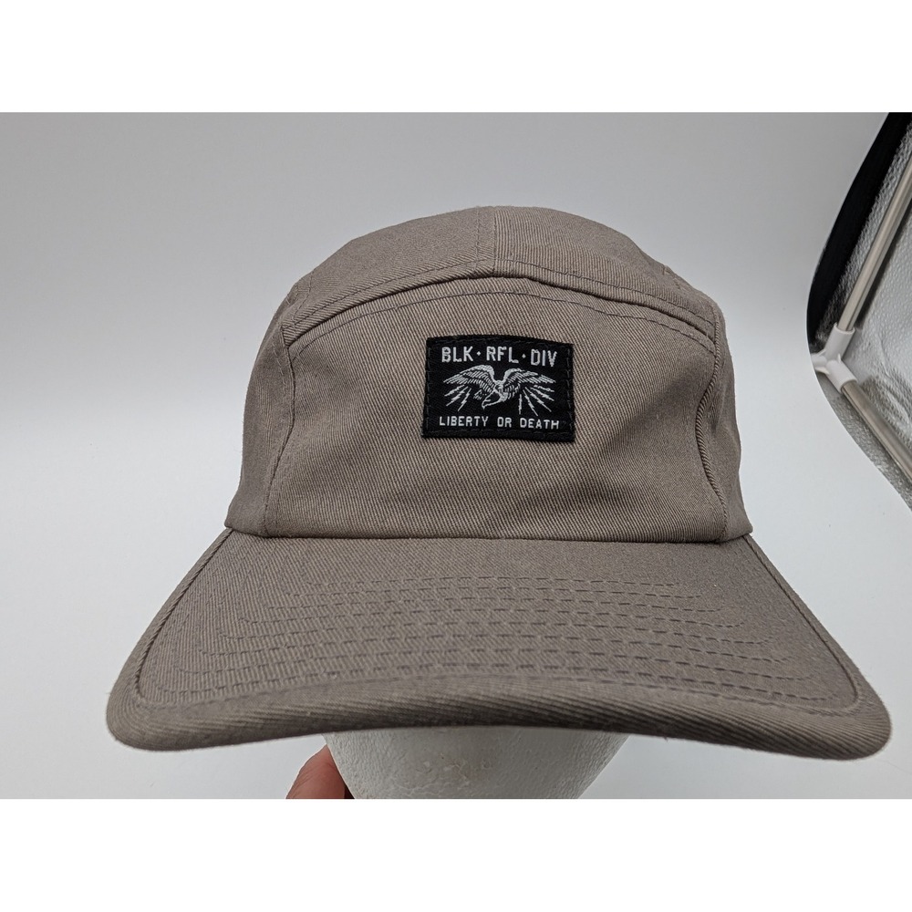 Black Rifle Coffee Company BLK RFL DIV 5 Panel Camper Hat Liberty or Death Green